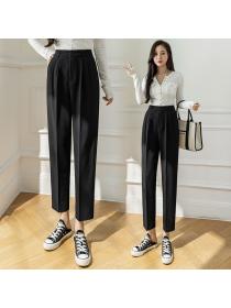 Outlet Summer new high waist straight pants casual trousers