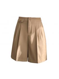 Outlet Summer new high-waist wide leg pants loose shorts 