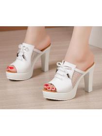 Outlet SNew style thick bottom waterproof platform mesh fashion slipper
