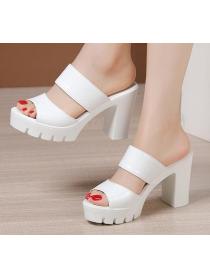 Outlet Waterproof platform thick bottom thick heel slippers