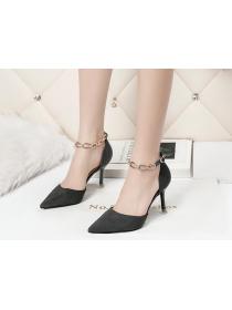 Outlet Korean fashion pointed toe shallow mouth high heels sandals 