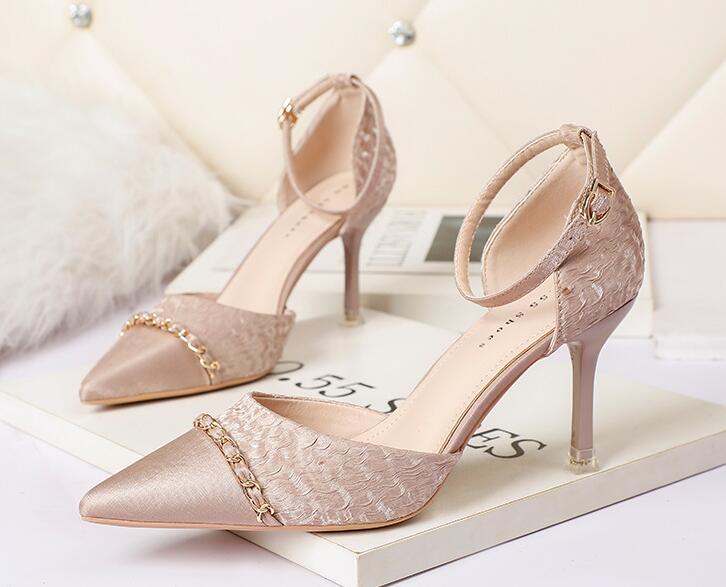 Outlet sexy pointed toe high heels nightclub sandals
