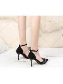 Outlet Korean fashion pointed toe pearl sandals 