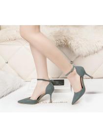 Outlet Korean fashion pointed toe shallow mouth high heels nightclub sandals 