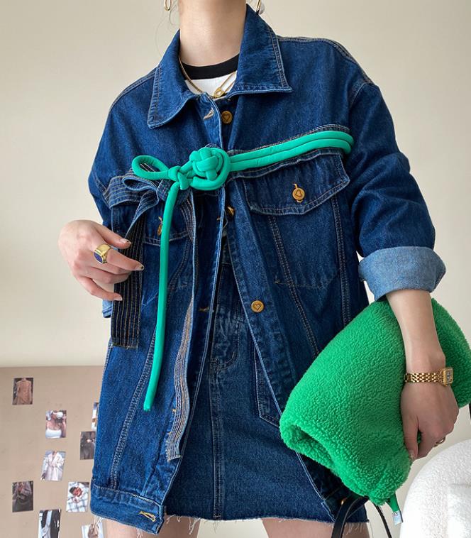 Trendy Country Style Buckle Loose Denim Jacket