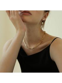 Vintage style clavicle necklace thick chain necklace for women