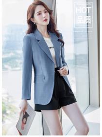 Outlet Spring fashion temperament business suit blue Casual coat