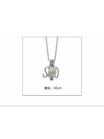 Korean fashion Metal clavicle Pendant elephants necklace for women