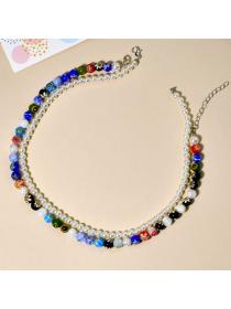 Outlet Korean fashion small beads clavicle necklace glaze collar for women