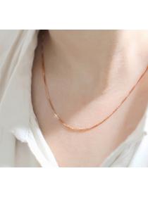 Vintage style necklace simple rose gold clavicle necklace