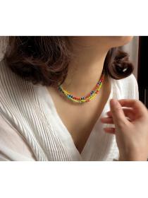 Fashion Bohemian style beads colors agate splice necklace