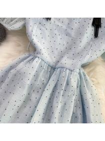 Outlet Fashion long dress sweet polka dot dress