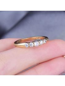 Fashion style zircon diamond heart refreshing ring