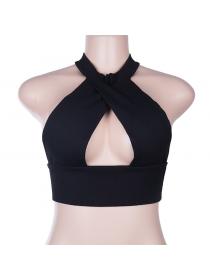 Outlet hot style Women nightclub slim plain sexy elastic vest 