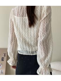 On  Sale Lace Hollow Out Fashion Blouse 