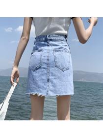 Summer fashion spring skirt Hip-full Ripper short skirt for women