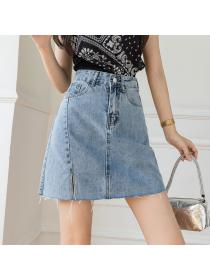 Outlet short skirt summer denim skirt