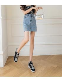 Outlet short skirt summer denim skirt