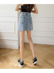 Outlet short skirt summer denim skirt