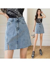 Outlet short skirt summer denim skirt