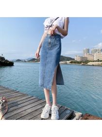Outlet Long matching denim loose Hip-full skirt for women