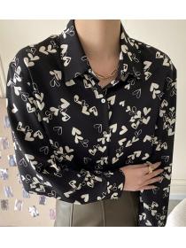 Floral Printing Doll Collars Fashion Blouse 