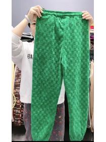 Outlet Matching loose pants green slim harem pants for women