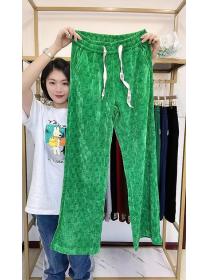 Outlet Matching loose pants green slim harem pants for women