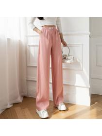 Outlet Matching pants ice silk wide leg pants for women