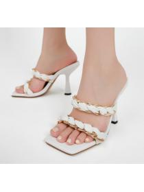 Outlet New style Chain Woven High Heel Sandals