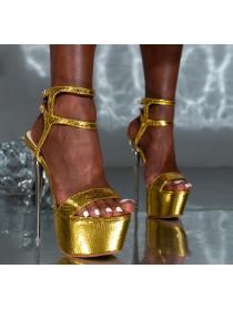 Outlet New style nightclub style high-heeled stiletto platform sandals