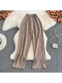 Outlet slim wide leg pants straight pants long pants for women