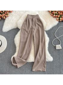 Outlet slim wide leg pants straight pants long pants for women