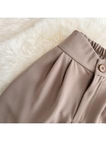 Outlet slim wide leg pants straight pants long pants for women