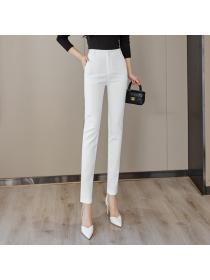 Outlet Black suit pants high waist long pants for women