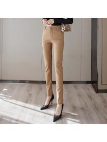 Outlet Black suit pants high waist long pants for women