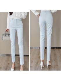 Outlet Black suit pants high waist long pants for women