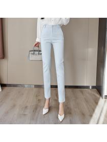 Outlet Black suit pants high waist long pants for women