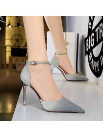 Outlet European fashion  sexy banquet hollow shoes stiletto high-heeled sandal