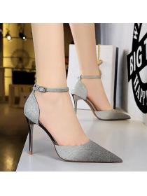 Outlet European fashion  sexy banquet hollow shoes stiletto high-heeled sandal