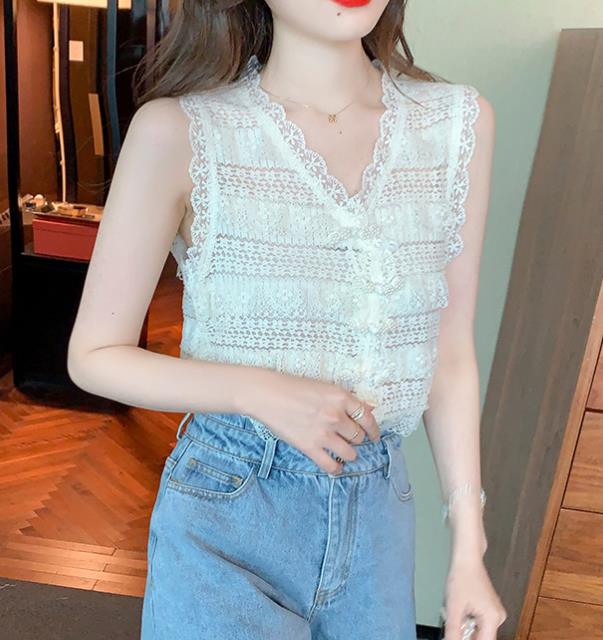 European Style Lace Matching Slim Top