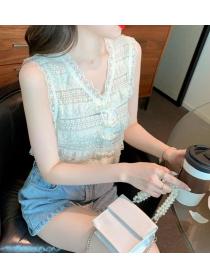 European Style Lace Matching Slim Top 