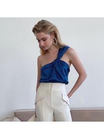 Outlet Sexy Summer off-shoulder ice silk Top 