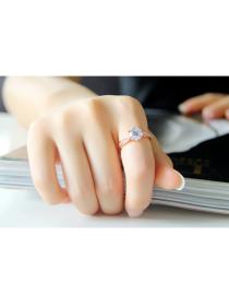 Korean style Zircon rhinestone crystal ring for women