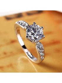 Korean style Zircon rhinestone crystal ring for women