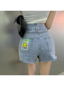 On sale High waist Denim shorts Korean style jeans