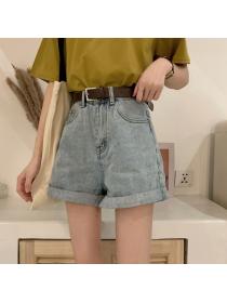 On sale Loose short jeans washed wide-leg denim shorts