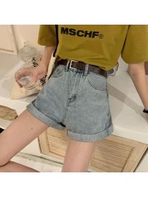 On sale Loose short jeans washed wide-leg denim shorts 