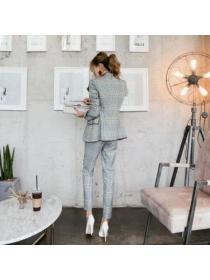 Outlet Fashion OL stripe business suit 2pcs set for women