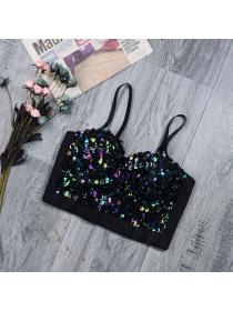 Summer sequins sparkling tube top temperament trendy fashion camisole